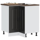Corner base cabinet Kalmar processed wood black