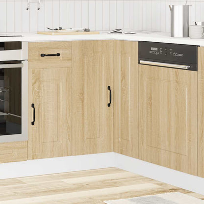 Hoekkeukenonderkast Kalmar bewerkt hout sonoma eikenkleurig