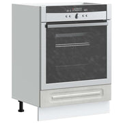 Oven cabinet Kalmar engineered wood concrete grey