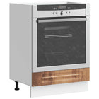 Ovenkast Kalmar 60x46x81.5 cm bewerkt hout oud houtkleurig