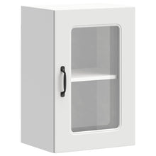 Keukenwandkast met glazen deur Kalmar bewerkt hout wit