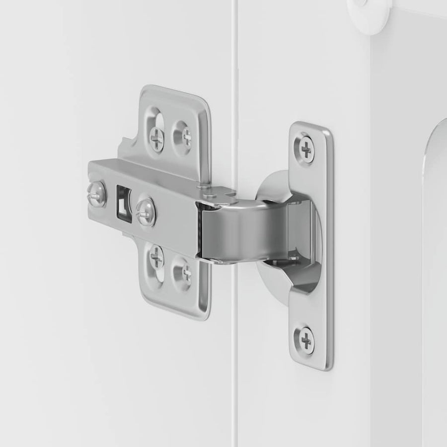 Keukenwandkast met glazen deur Kalmar bewerkt hout wit