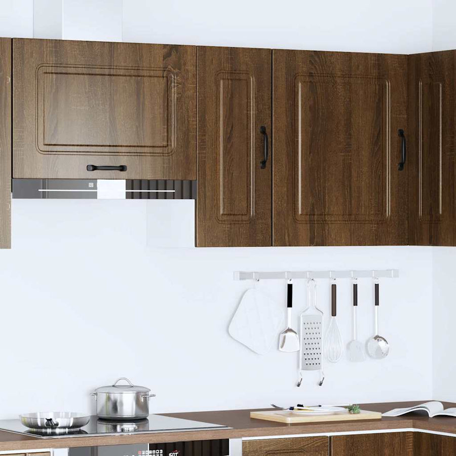 Keukenwandkast Kalmar bewerkt hout bruin eikenkleur