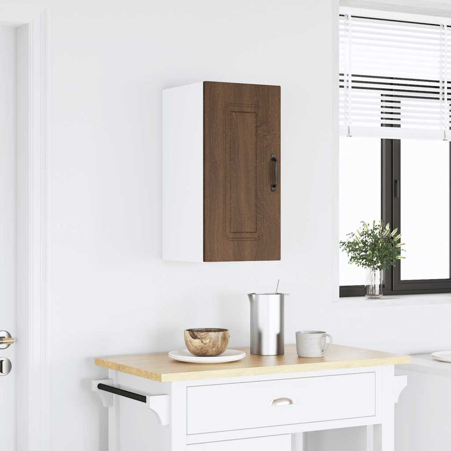 Keukenwandkast Kalmar bewerkt hout bruin eikenkleur