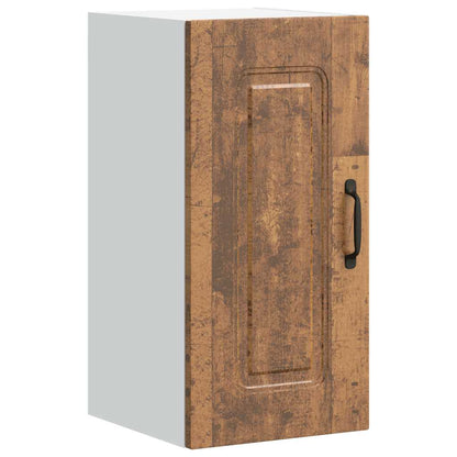 Keukenwandkast Kalmar bewerkt hout oud houtkleurig