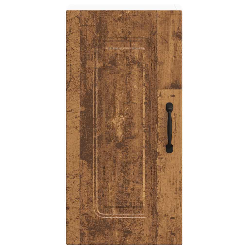Keukenwandkast Kalmar bewerkt hout oud houtkleurig