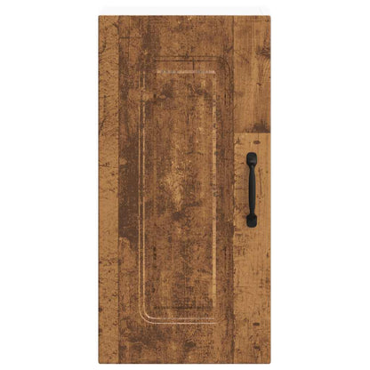 Keukenwandkast Kalmar bewerkt hout oud houtkleurig