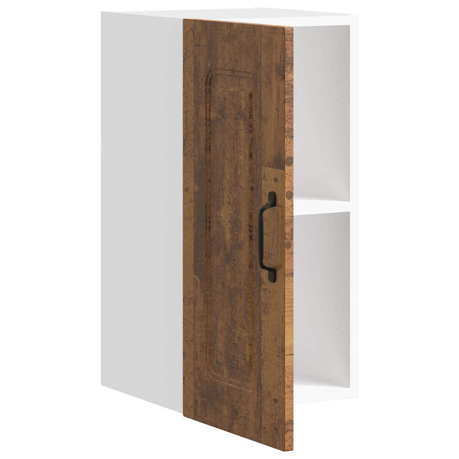 Keukenwandkast Kalmar bewerkt hout oud houtkleurig