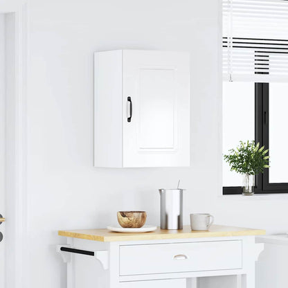 Keukenwandkast Kalmar bewerkt hout hoogglans wit