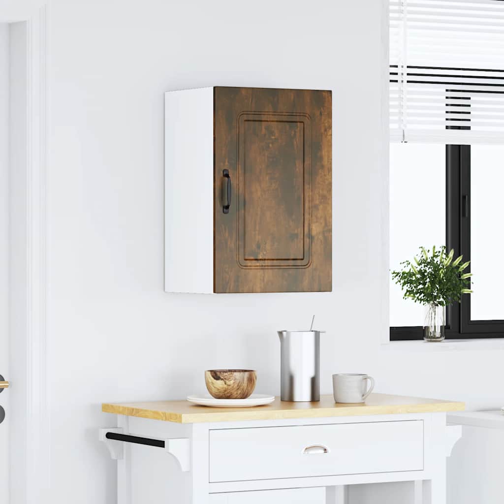 Keukenwandkast Kalmar bewerkt hout gerookt eikenkleurig