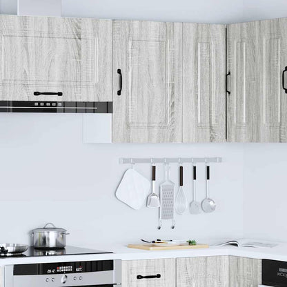 Keukenwandkast Kalmar bewerkt hout grijs sonoma eiken
