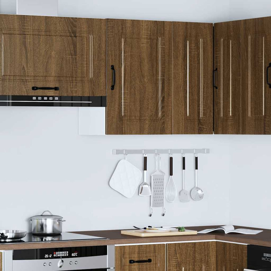 Keukenwandkast Kalmar bewerkt hout bruin eikenkleur