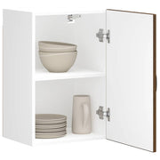 Keukenwandkast 40x31x60 cm bewerkt hout bruin eiken