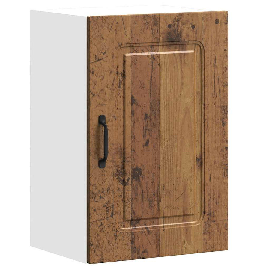 Keukenwandkast Kalmar bewerkt hout oud houtkleurig