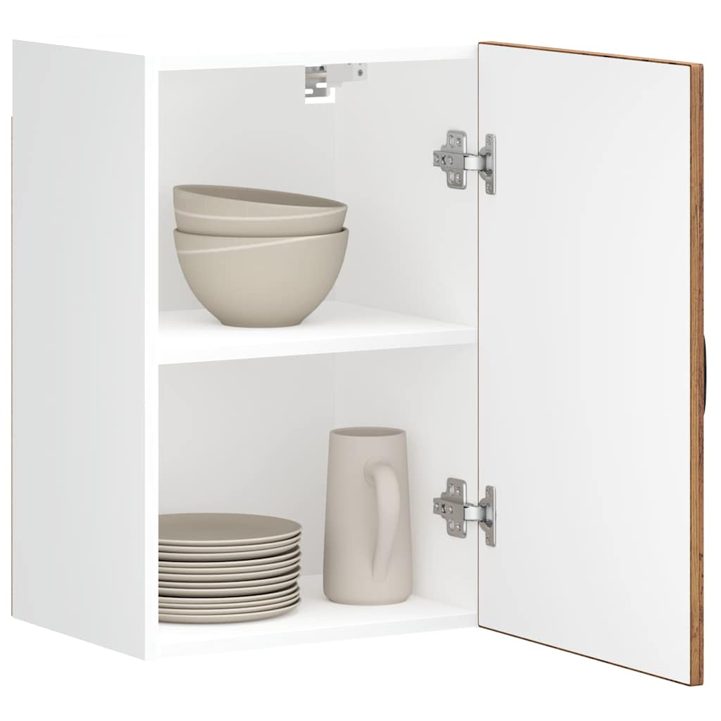 Keukenwandkast Kalmar bewerkt hout oud houtkleurig