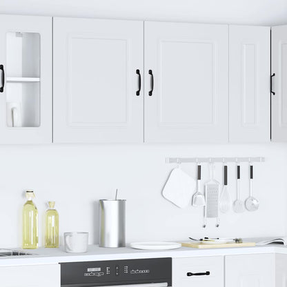 Keukenwandkasten 2 st Kalmar bewerkt hout wit
