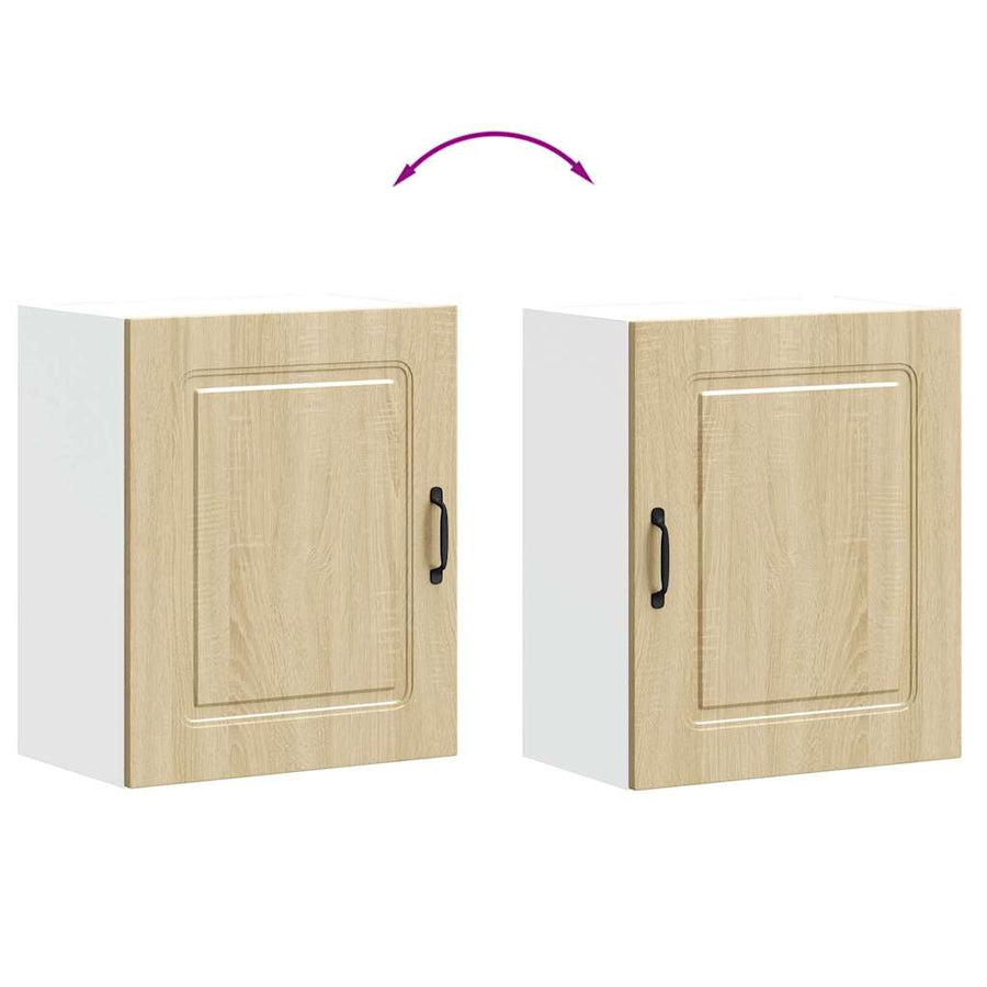 Keukenwandkast Kalmar bewerkt hout sonoma eikenkleurig