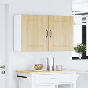 Keukenwandkasten 2 st bewerkt hout sonoma eikenkleurig