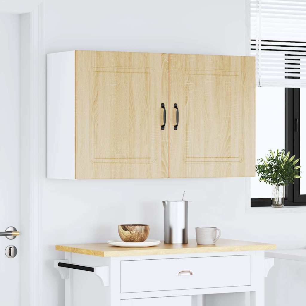Keukenwandkasten 2 st Kalmar bewerkt hout sonoma eikenkleurig