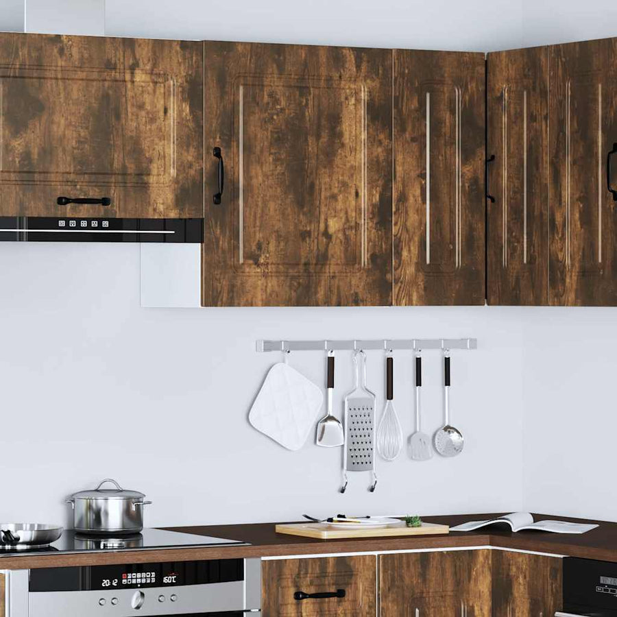 Keukenwandkast Kalmar bewerkt hout gerookt eikenkleurig