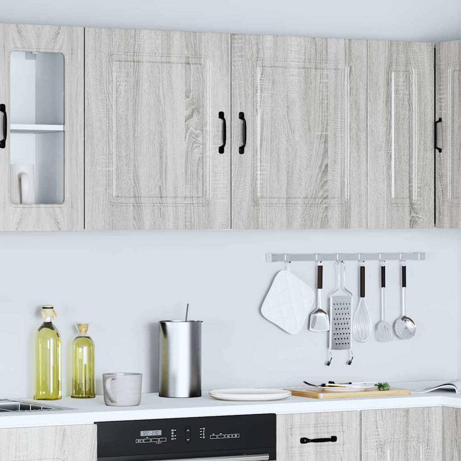 Keukenwandkasten 2 st Kalmar grijs sonoma bewerkt hout