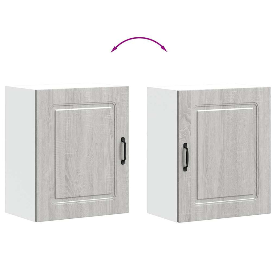 Keukenwandkasten 2 st Kalmar grijs sonoma bewerkt hout