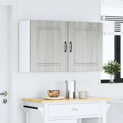 Keukenwandkasten 2 st Kalmar grijs sonoma bewerkt hout