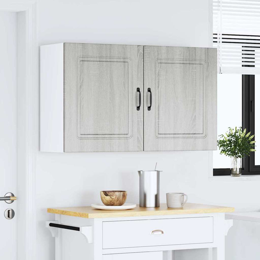 Keukenwandkasten 2 st Kalmar grijs sonoma bewerkt hout