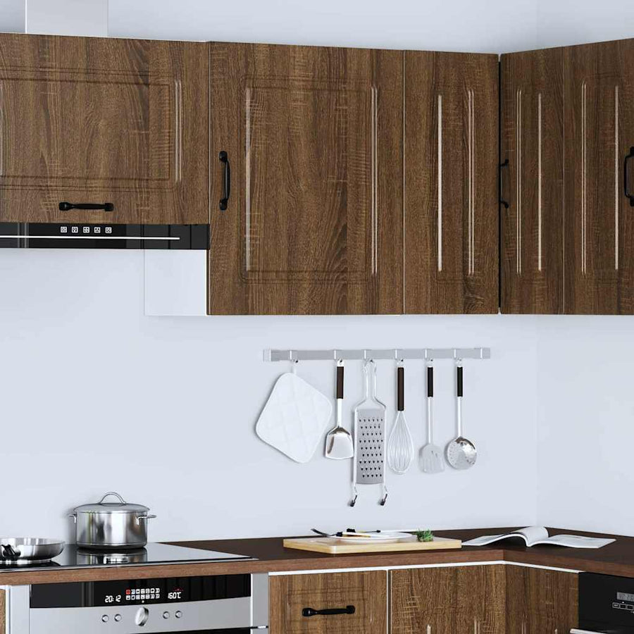 Keukenwandkast Kalmar bewerkt hout bruin eikenkleurig