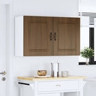 Keukenwandkasten 2 st bruin eiken