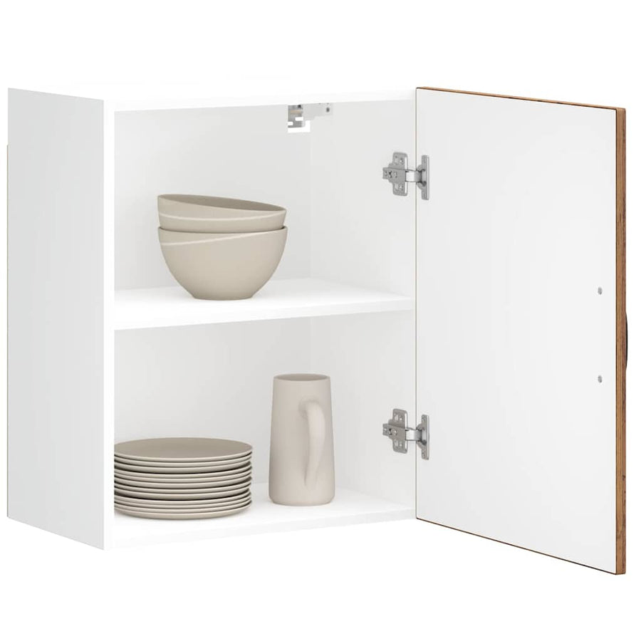 Keukenwandkast Kalmar oud houtkleurig bewerkt hout
