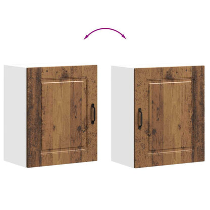 Keukenwandkast Kalmar oud houtkleurig bewerkt hout