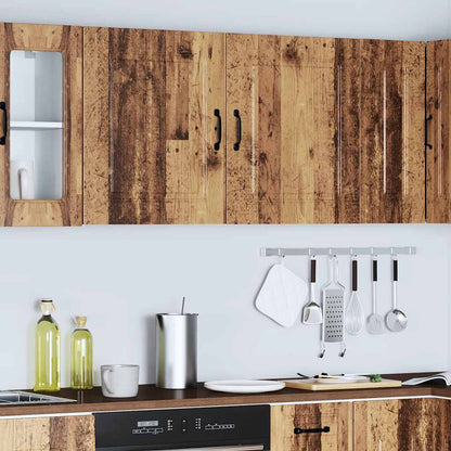 Keukenwandkasten 2 st Kalmar oud houtkleurig bewerkt hout