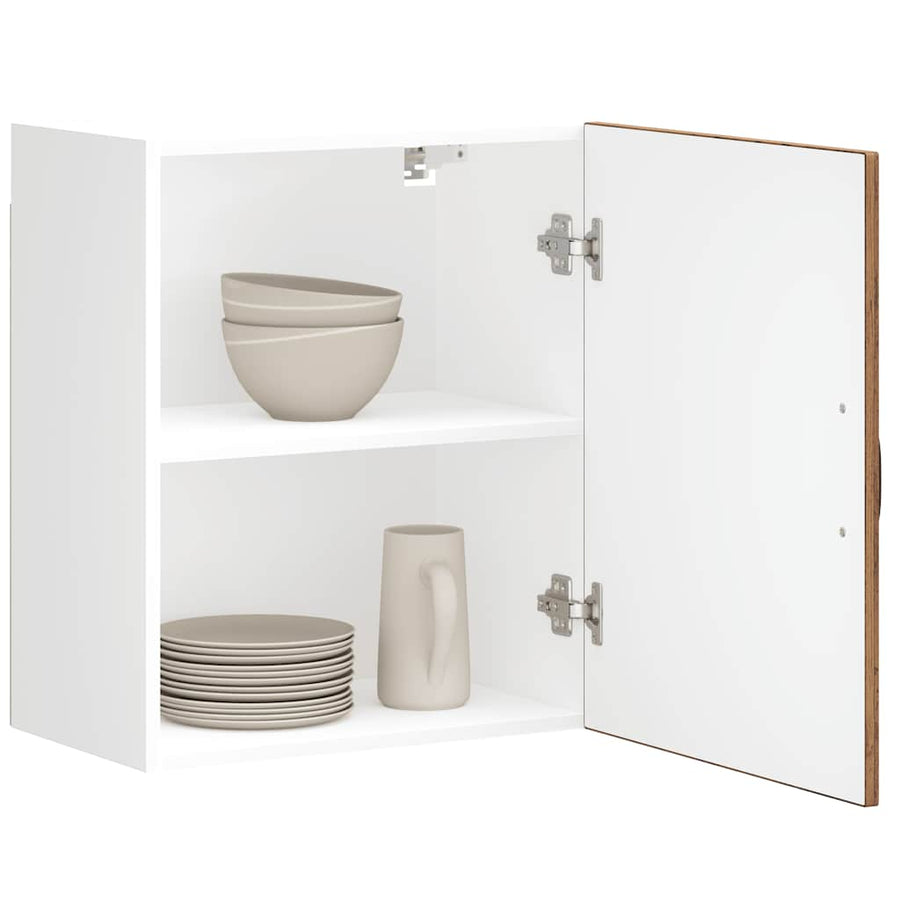 Keukenwandkasten 2 st Kalmar oud houtkleurig bewerkt hout