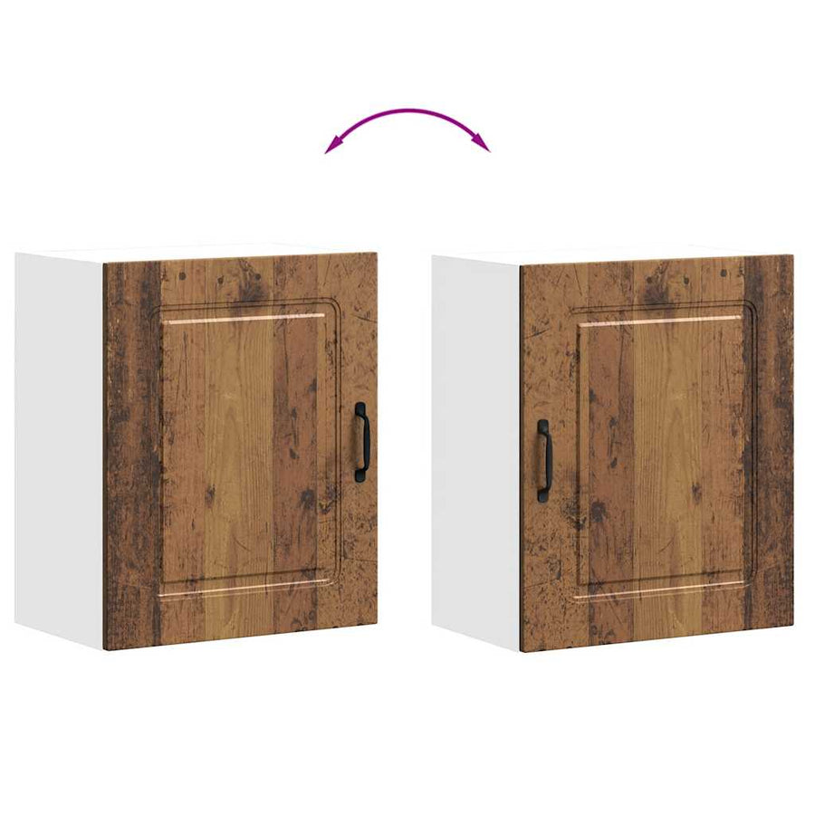 Keukenwandkasten 2 st Kalmar oud houtkleurig bewerkt hout