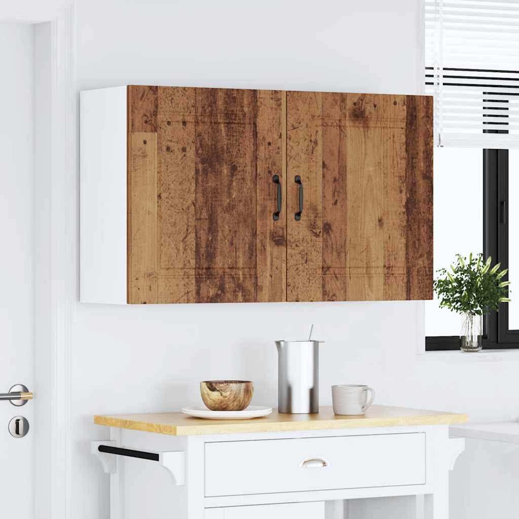 Keukenwandkasten 2 st Kalmar oud houtkleurig bewerkt hout