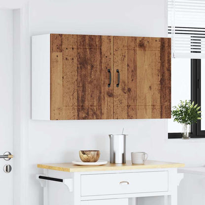 Keukenwandkasten 2 st Kalmar oud houtkleurig bewerkt hout