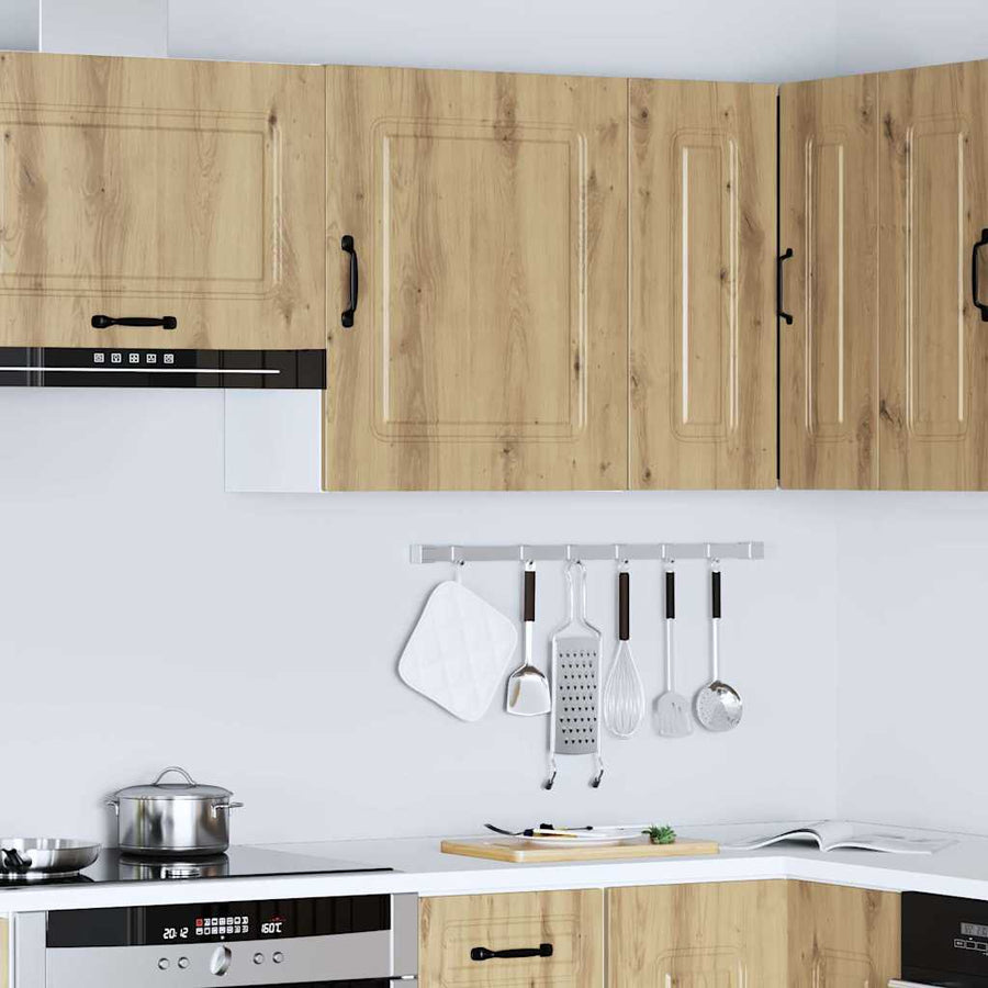 Keukenwandkast Kalmar bewerkt hout artisanaal eiken