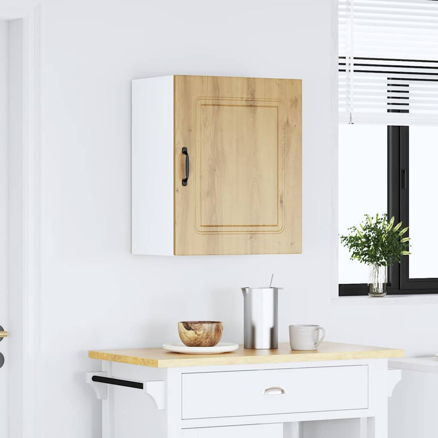 Keukenwandkast Kalmar bewerkt hout artisanaal eiken