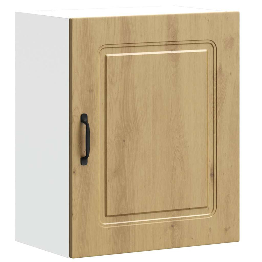 Keukenwandkasten 2 st Kalmar bewerkt hout artisanaal eiken