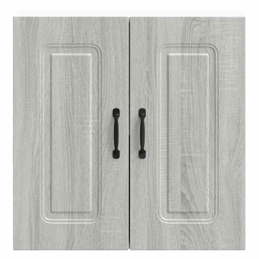 Keukenwandkast Kalmar bewerkt hout grijs sonoma eiken