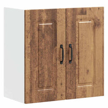 Keukenwandkast Kalmar bewerkt hout oud houtkleurig