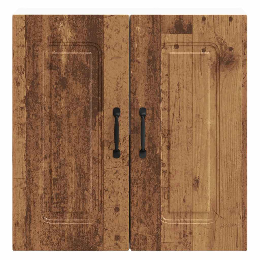 Keukenwandkast Kalmar bewerkt hout oud houtkleurig
