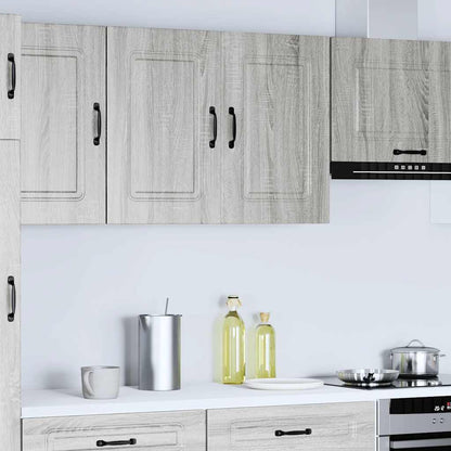Keukenwandkast Kalmar bewerkt hout grijs sonoma eiken