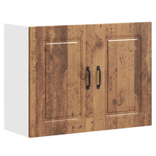 Keukenwandkast Kalmar bewerkt hout oud houtkleurig
