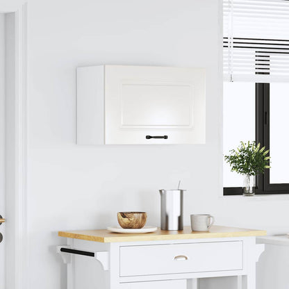 Keukenwandkast Kalmar bewerkt hout hoogglans wit