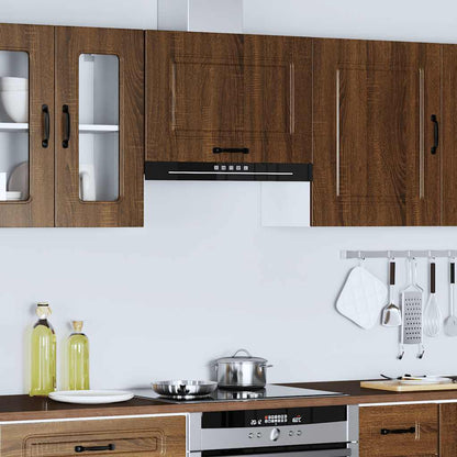 Keukenwandkast Kalmar bewerkt hout bruin eikenkleur