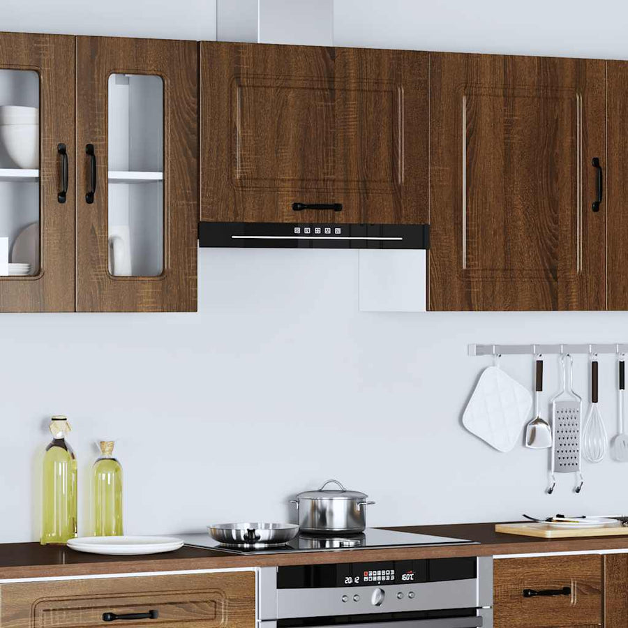 Keukenwandkast Kalmar bewerkt hout bruin eikenkleur