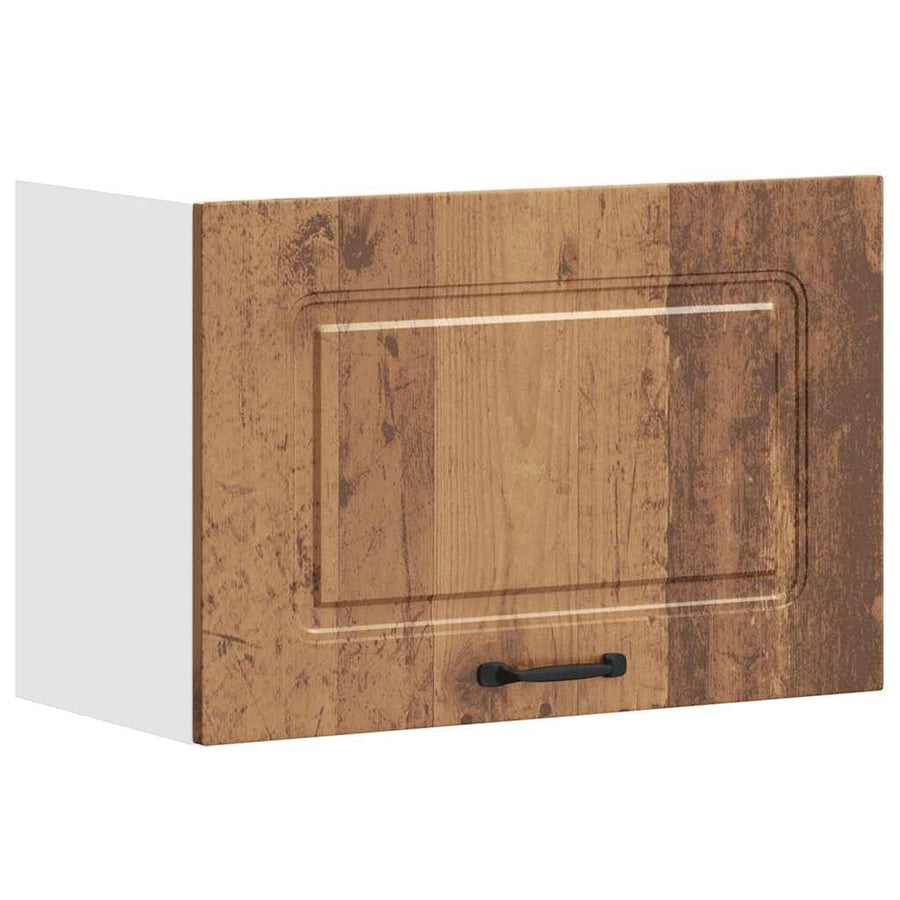 Keukenwandkast Kalmar bewerkt hout oud houtkleurig