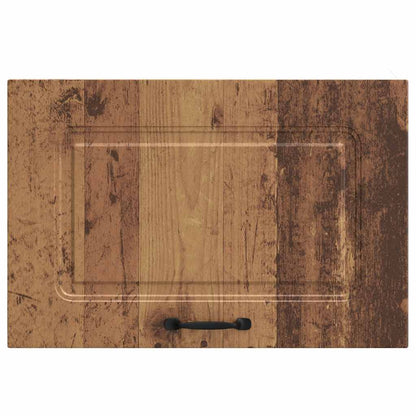Keukenwandkast Kalmar bewerkt hout oud houtkleurig